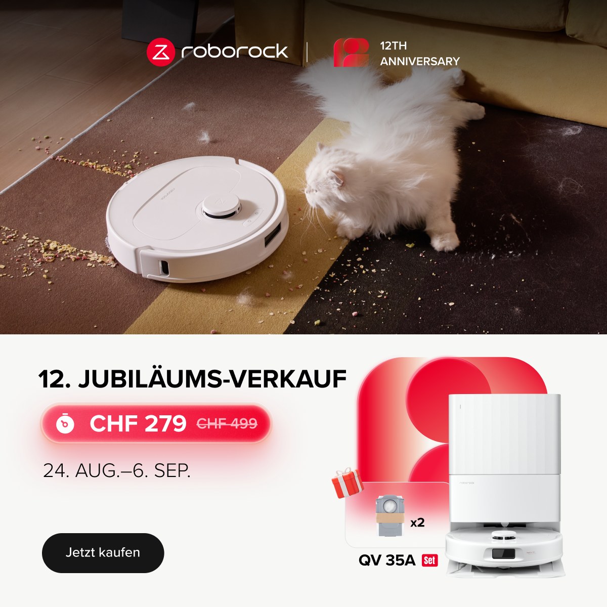 Roborock QV 35A Set – All-in-one-Lösung für die tägliche Bodenpflege.